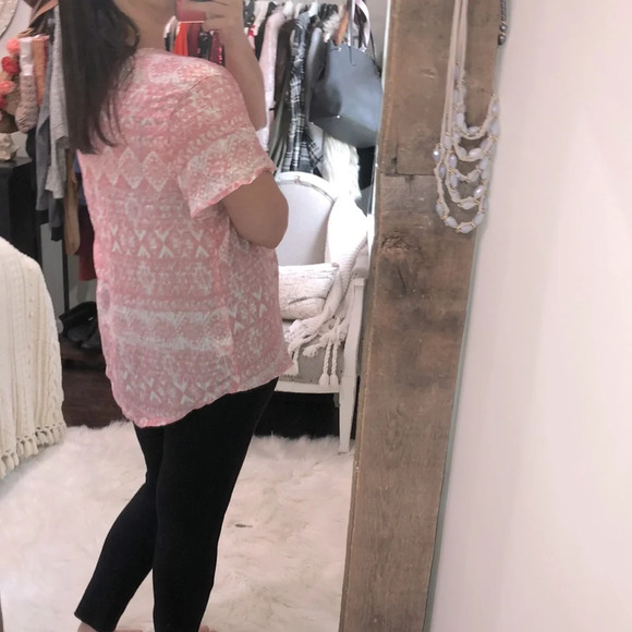 Como Vintage size XLarge pink boho top - Picture 4 of 6